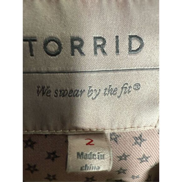 Torrid Women’s Twill Anorak Blush Pink Hooded Full Zip Jacket Size 2 pockets - Picture 4 of 11